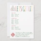 Merry & Bride Winter Christmas Bride Bachelorette Einladung (Rückseite)