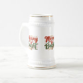 Merry & Bright 22 oz Stein Bierglas (Vorderseite Links)