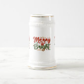Merry & Bright 22 oz Stein Bierglas (Mittel)