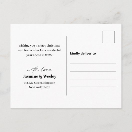 Merry & Bright 3 Family Foto Collage Weihnachten (Rückseite)