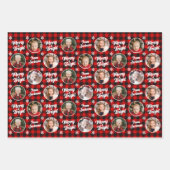 Merry&Bright 4 Fotos Weihnachts Red Buffalo Karier Geschenkpapier Set (Vorderseite 2)