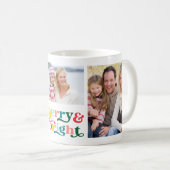 Merry & Bright Adorable Familienweihnachtsfest Fot Kaffeetasse (VorderseiteRechts)