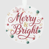 Merry & Bright Akrylkreis Ornament (Rückseite)