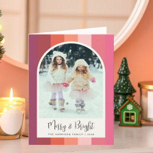 Merry Bright Arch Foto Rosa Weihnachten