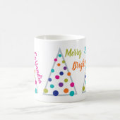 Merry & Bright-Baum mit Namen Kaffeetasse (Mittel)