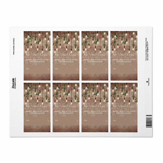 Merry + Bright Brick String Light Brick Weihnachte (Vorne)