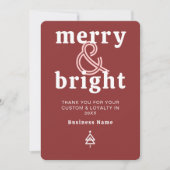 Merry & Bright Business Weihnachtskarte Feiertagskarte (Vorderseite)