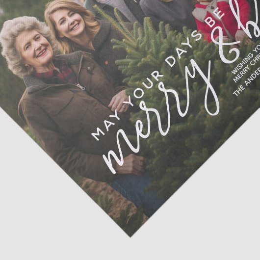 Merry & Bright Calligraphy - Vollständiges horizon Seidenpapier (Ausschnitt)