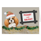 Merry Bright Cavalier King Charles Spaniel Holiday (Vorderseite (Horizontal))