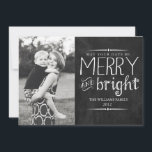 Merry & Bright Chalkboard Card Feiertagskarte<br><div class="desc"></div>