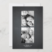 Merry & Bright Chalkboard Weihnachtskarten Feiertagskarte (Rückseite)