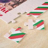 Merry & Bright Chic Family Foto Weihnachtsblasen Puzzle (Seite)