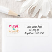 Merry & Bright Christmas Address Labels (Insitu)