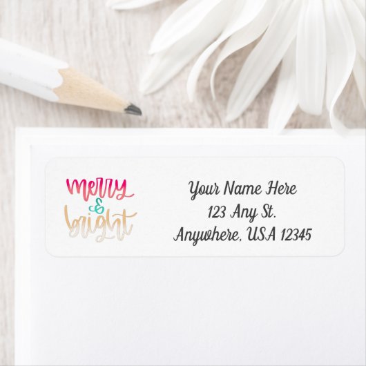 Merry & Bright Christmas Address Labels (Insitu)