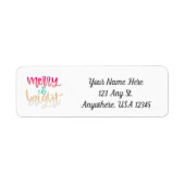 Merry & Bright Christmas Address Labels (Vorne)