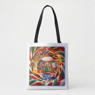 Merry & Bright Christmas All-Over-Tote-Tasche Tasche