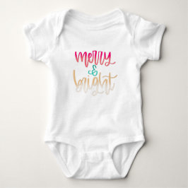 Merry & Bright Christmas Baby Bodysuit Baby Strampler