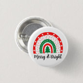 Merry & Bright Christmas Button (Vorne & Hinten)