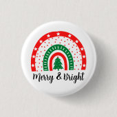 Merry & Bright Christmas Button (Vorderseite)