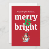 Merry & Bright Christmas Card Feiertagskarte (Vorne/Hinten)