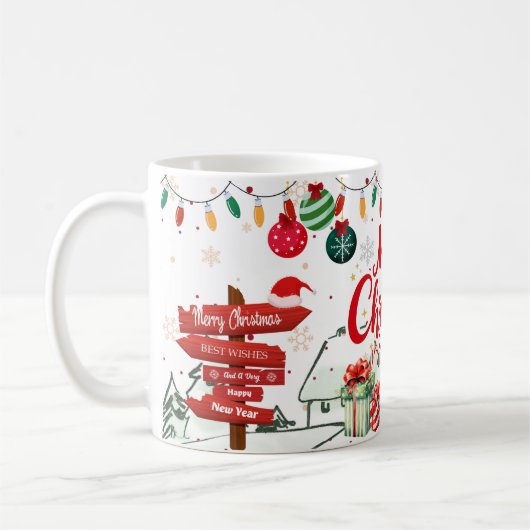 Merry & Bright Christmas Classic & Festivals Tasse (Links)