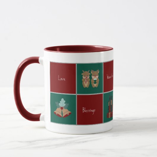 Merry & Bright Christmas Coffee Mug Tasse (Links)