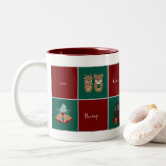 Merry & Bright Christmas Coffee Mug Zweifarbige Tasse