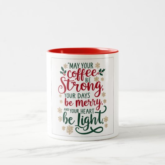 Merry & Bright Christmas Coffee Tasse Design (Mittel)
