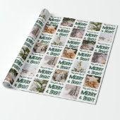 🎄 Merry & Bright Christmas 🎁 Custom Foto Geschenkpapier (Ungerollt)