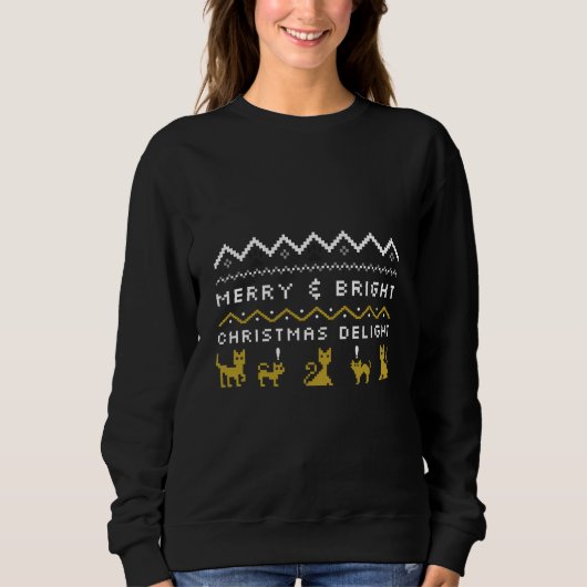 Merry & Bright Christmas Delight Sweatshirt (Vorderseite)
