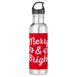 Merry & Bright Christmas Edelstahlflasche