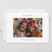 Merry & Bright Christmas Feiertagskarte (Vorderseite)