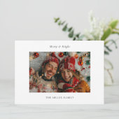 Merry & Bright Christmas Feiertagskarte (Stehend Vorderseite)