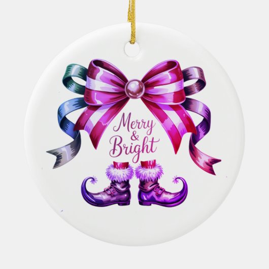 Merry & Bright Christmas Festive Ornament (Hinten)