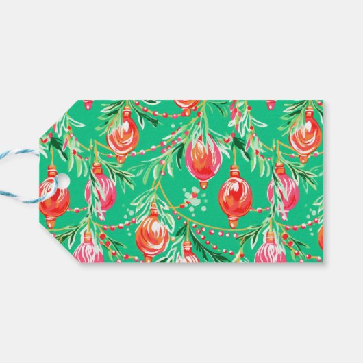 Merry & Bright Christmas Geschenkanhänger (Rückseite Horizontal)