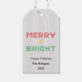 Merry & Bright Christmas Geschenkanhänger (Vorderseite)