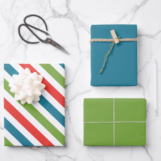 Merry & Bright Christmas Geschenkpapier Set (Vorderseite)