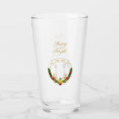 Merry & Bright Christmas Glas (Vorderseite)