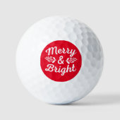 Merry & Bright Christmas Golfball (Vorderseite)