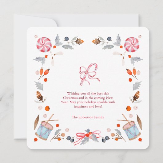 Merry & Bright Christmas Greeting Card (Rückseite)