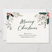 Merry & Bright Christmas Greeting Card Einladung (Vorderseite)