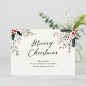Merry & Bright Christmas Greeting Card Einladung (Stehend Vorderseite)