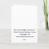 "Merry & Bright Christmas" - Grußkarte Feiertagskarte (Rückseite)