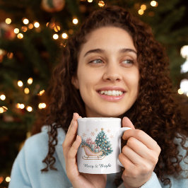 Merry & Bright Christmas Holiday Kaffeetasse