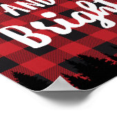 Merry & Bright Christmas/Holiday Wall Print Poster (Ecke)