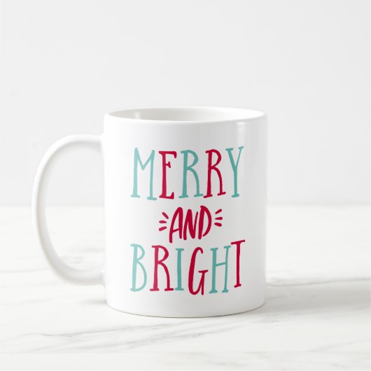 Merry & Bright Christmas Kaffeetasse (Links)