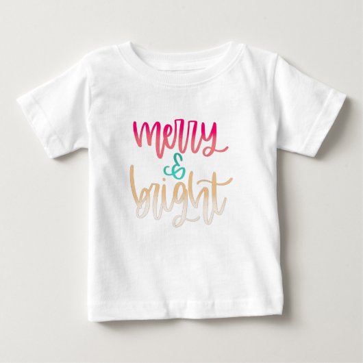 Merry & Bright Christmas Kleinkind Shirt (Vorderseite)
