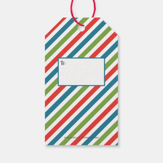 Merry & Bright Christmas Lights Geschenkanhänger (Rückseite)