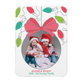 Merry & Bright Christmas Lights Magnet (Vertikal)