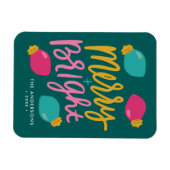 Merry & Bright Christmas Lights Non-Foto Urlaub Magnet (Horizontal)